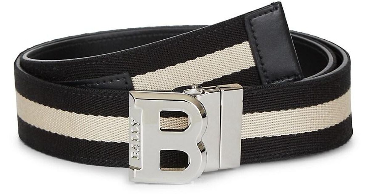 bally striped belt