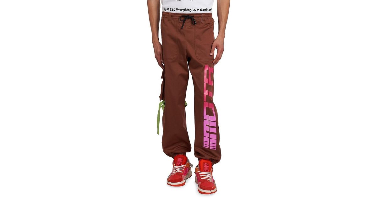 Team Rage Pants Members of The Rage Baggy Cargo Pants in Red for Men | Lyst