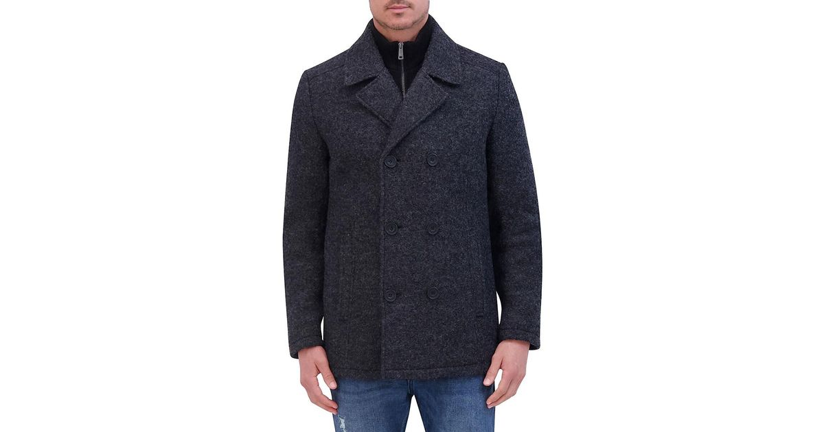 Kenneth cole men's double breasted wool blend peacoat new arrivals