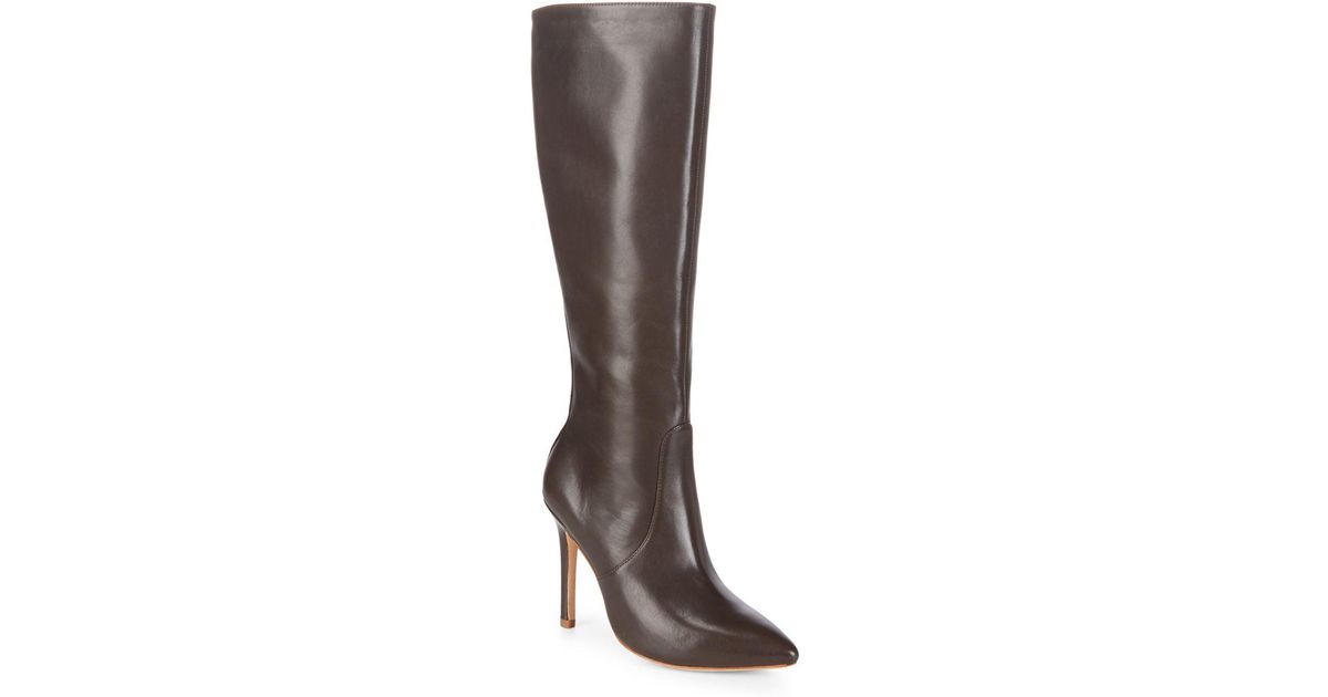 classic leather knee high boots