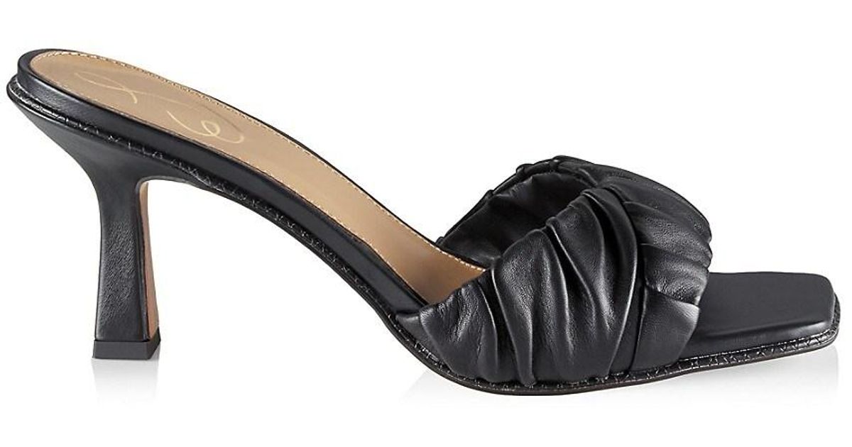 Sam Edelman Kittie Strappy Leather Sandals in Black | Lyst