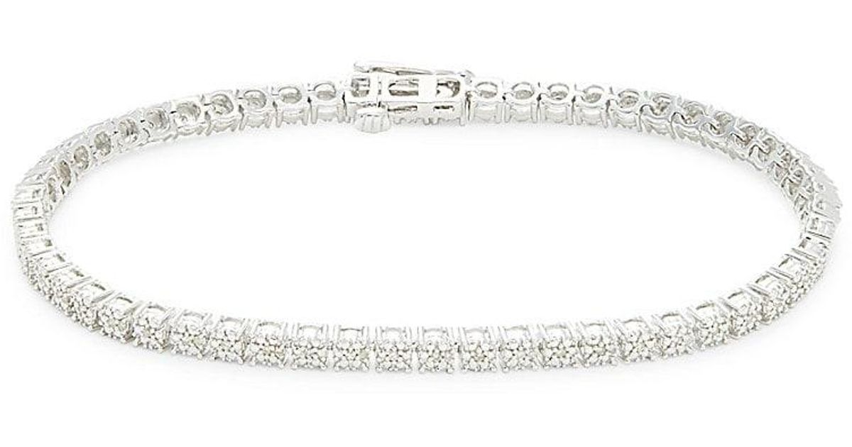 Effy ENY Sterling Silver & 0.25 Tcw Diamond Tennis Bracelet in Metallic ...