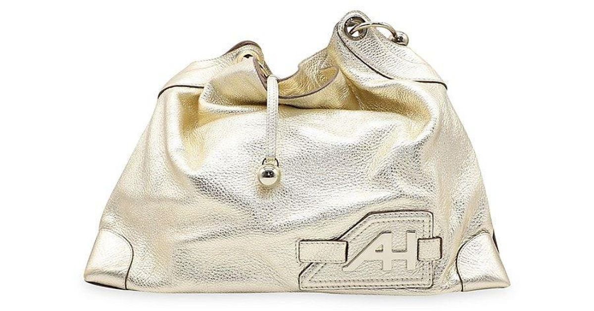 Anya Hindmarch Elrod Hobo Bag In Gold Leather in White Lyst