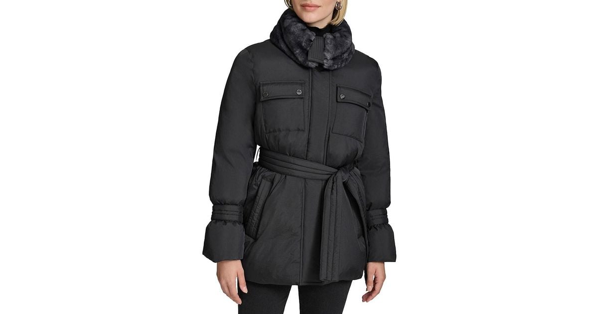 Andrew marc rabbit fur jacket deals