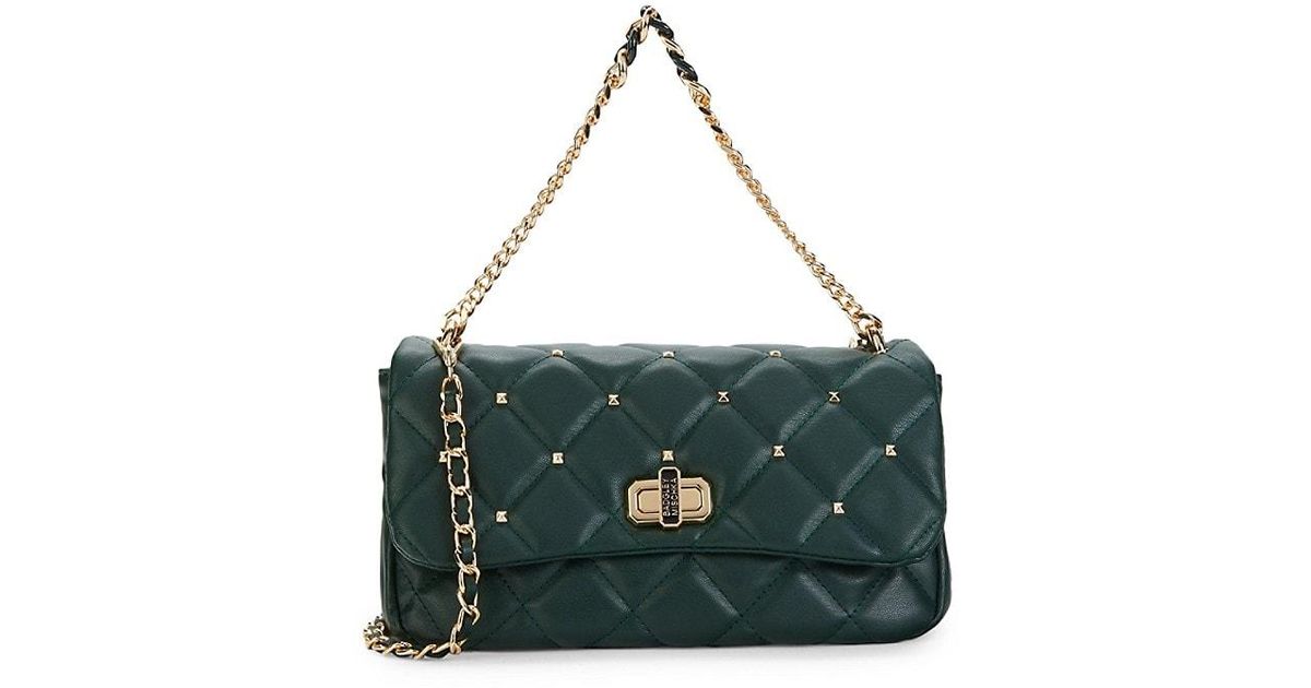 Badgley Mischka Medium Studded Quilted Shoulder Bag in Green Lyst