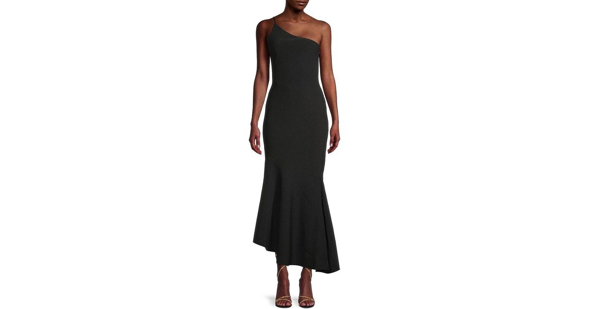 Significant Other Tori Asymmetric One Shoulder Gown in Black | Lyst