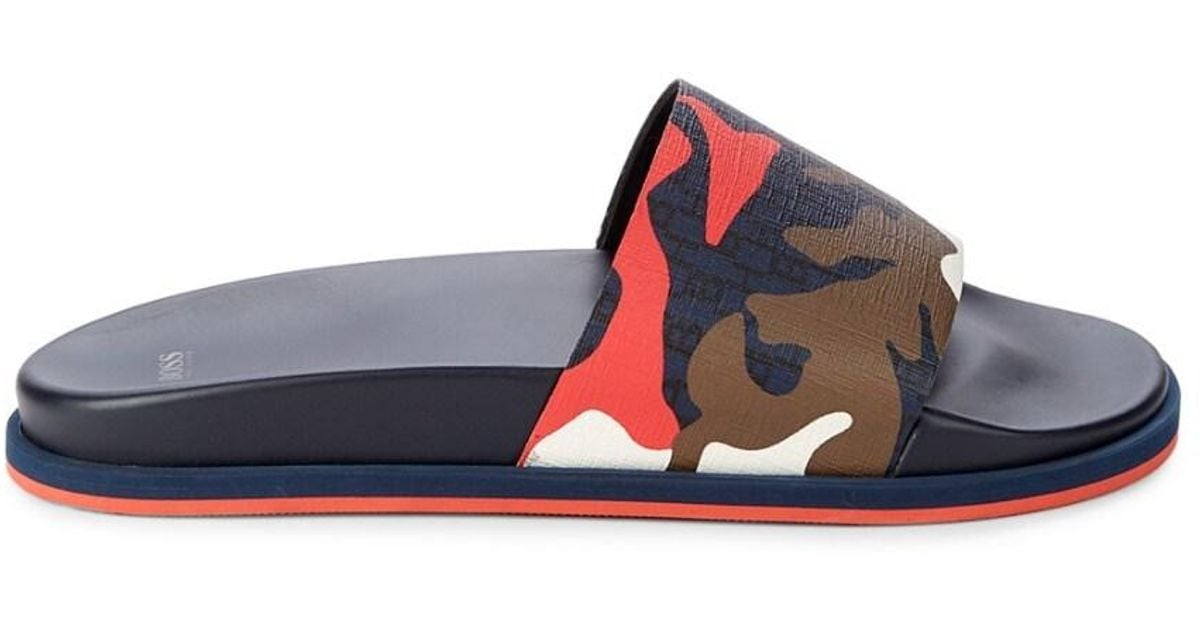 hugo boss camo sliders