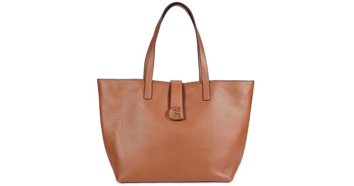 COLE HAAN ★ Simply Everything ミニマル レザー トートバッグ Cole Haan Simply Everything Tote, Sunset Gold, One Size
