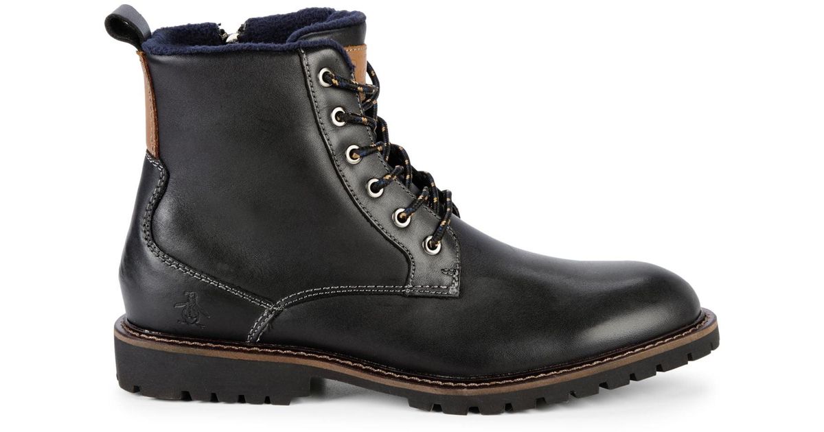 Original penguin jaden leather boot Clearance