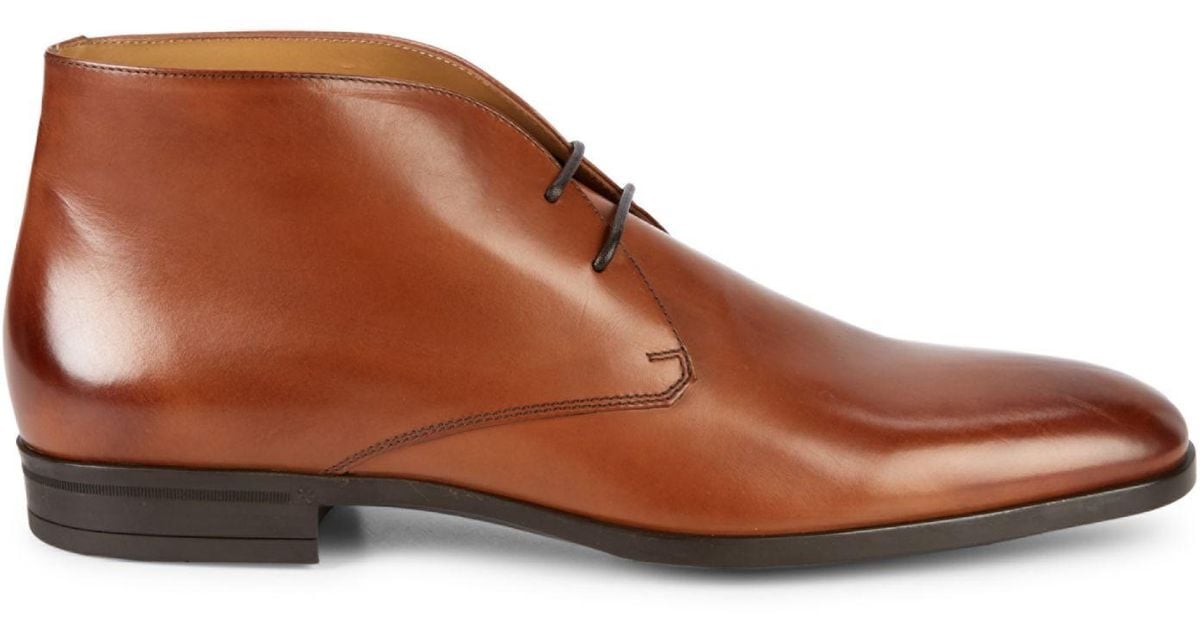 BOSS by HUGO BOSS Kensington Leather Ankle Boots in Brown for Men Lyst