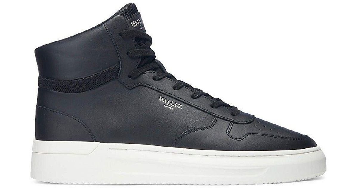 Mallet Hoxton Black High-top Sneakers in Blue for Men | Lyst