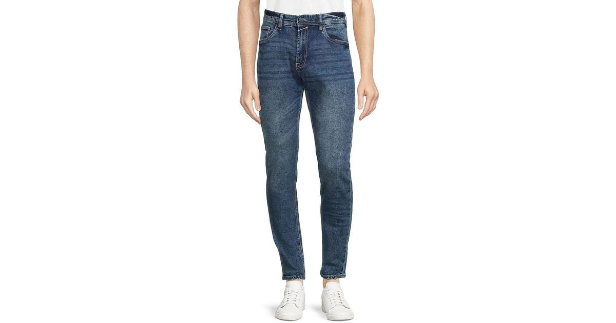 Buffalo David Bitton Skinny Fit Max X Jeans in Blue for Men | Lyst
