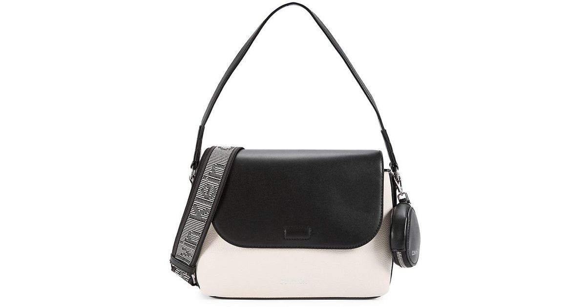 Calvin Klein Millie Two Tone Shoulder Bag in Black Lyst UK - Main Image