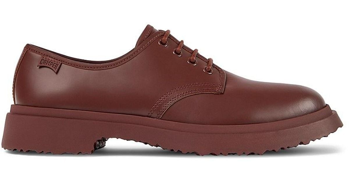 Camper Walden Chunky Leather Derby Shoes in Red for Men | Lyst UK