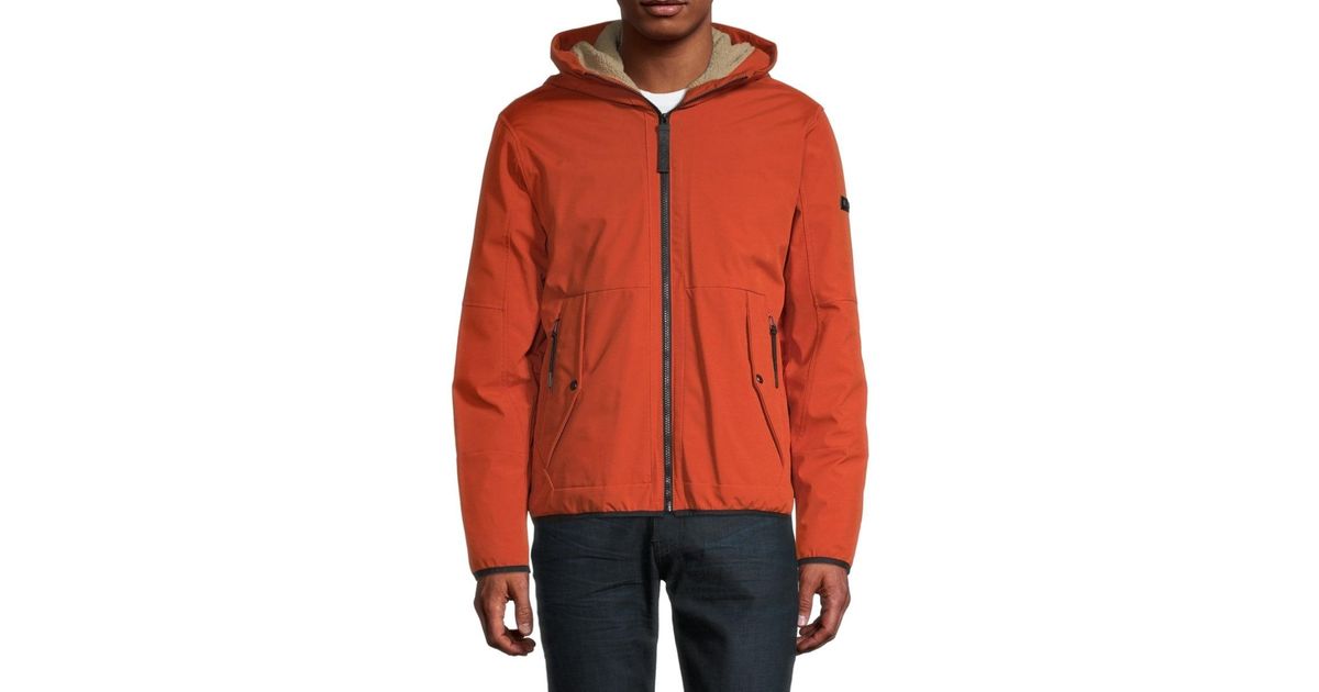 kvalitet Hej hej plasticitet Michael Kors Men's Faux Fur-lined Hooded Jacket - Orange Spice - Size L for  Men | Lyst