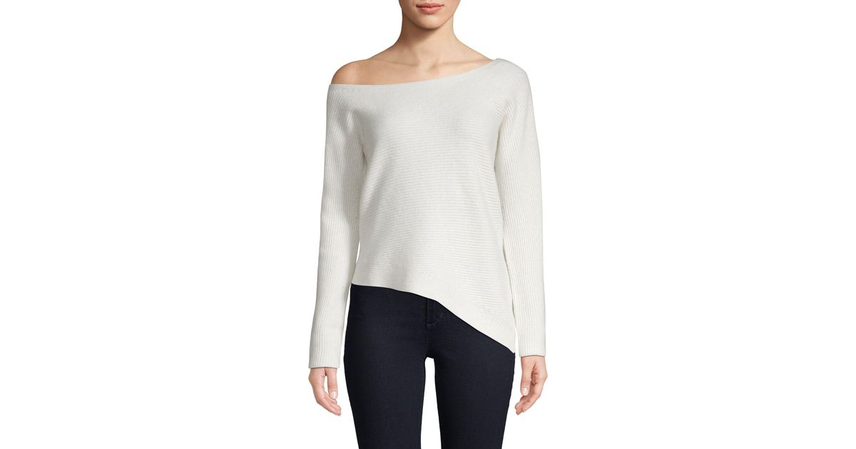 off the shoulder cashmere sweater