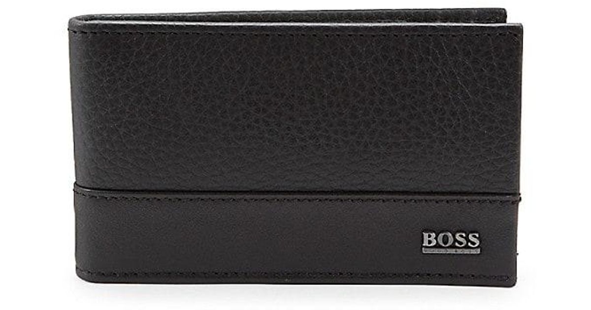 BOSS by HUGO BOSS Helios Leather Money Clip Wallet in Black for Men ...
