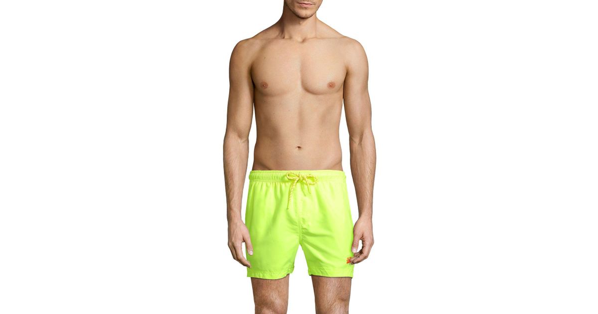 neon swimming trunks