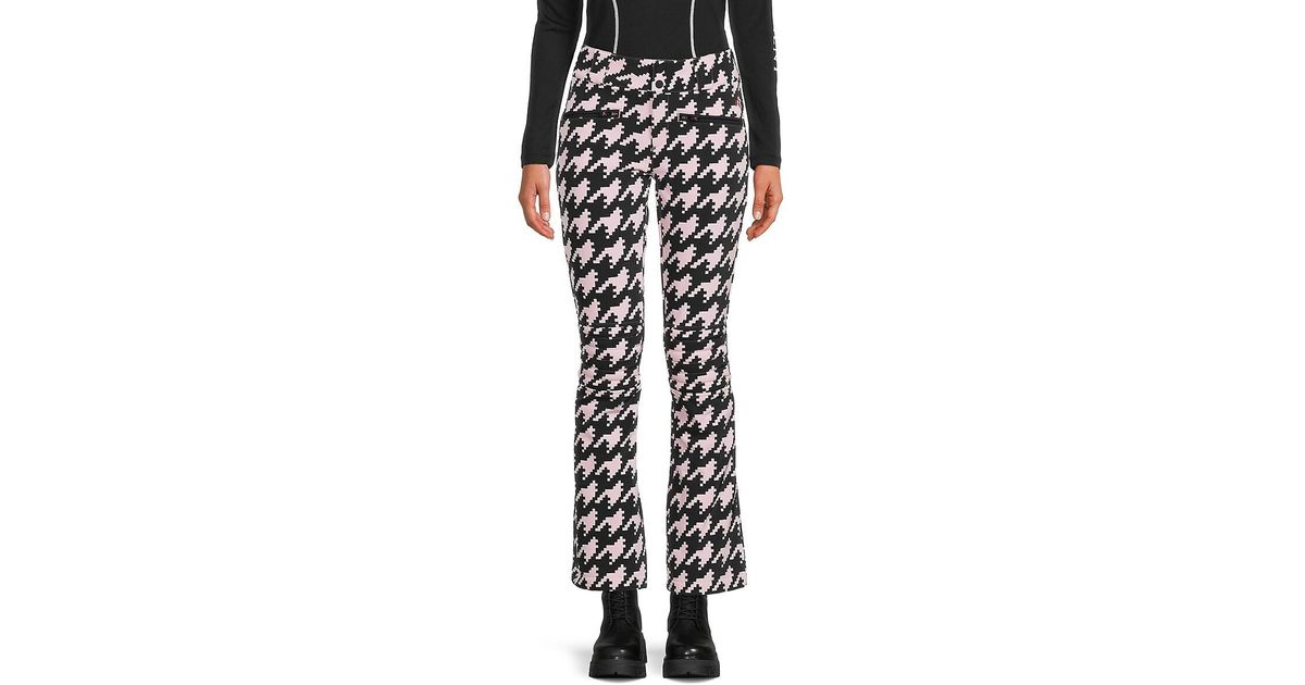 Perfect Moment Aurora Houndstooth Flare Pants in Black Lyst UK