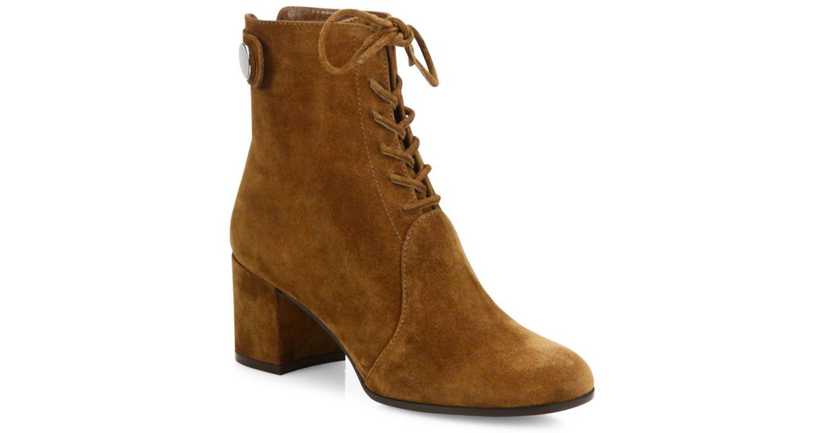 suede lace up booties with heel