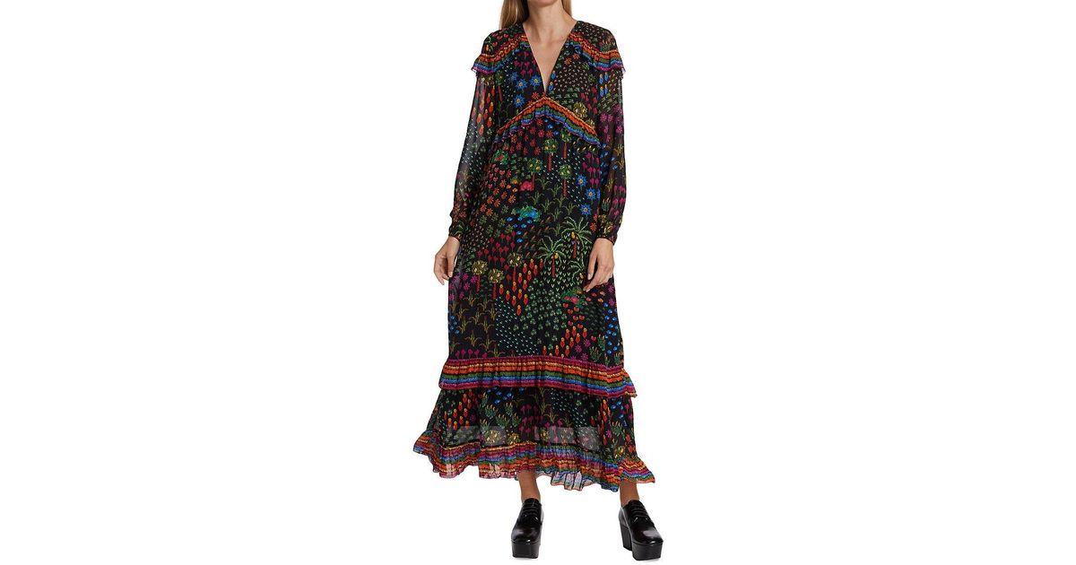 FARM Rio Fruit Garden Maxi Dress in Black Lyst