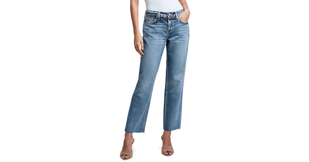 L'Agence Milana High Rise Stovepipe Jeans in Blue | Lyst UK