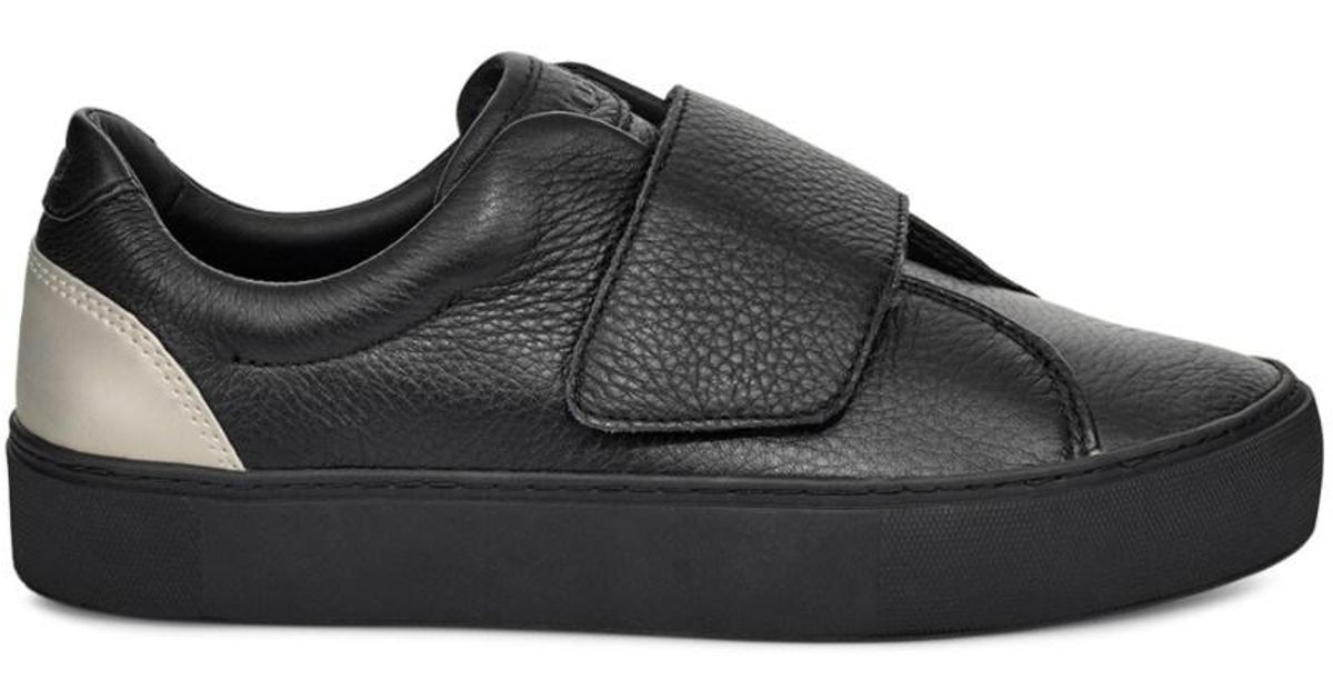 ugg neri leather sneakers