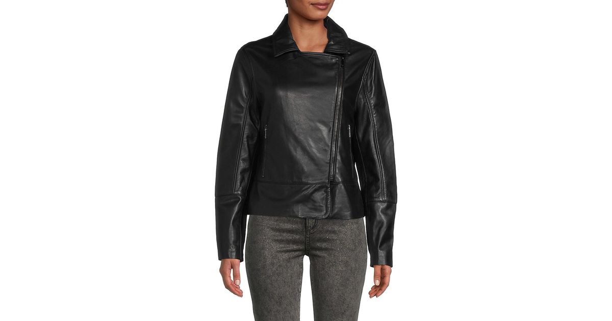 Ted baker lizia store leather jacket black