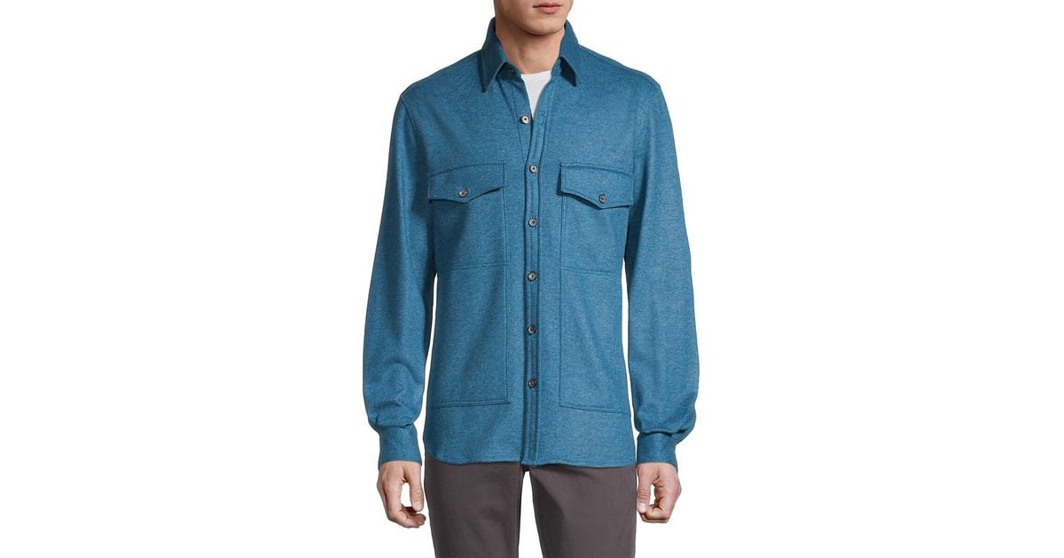 teal overshirt