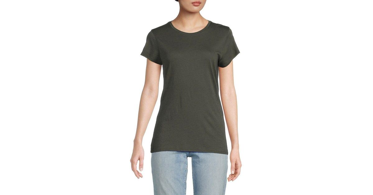 Vince Little Boy Pima Cotton Blend Tee in Green Lyst
