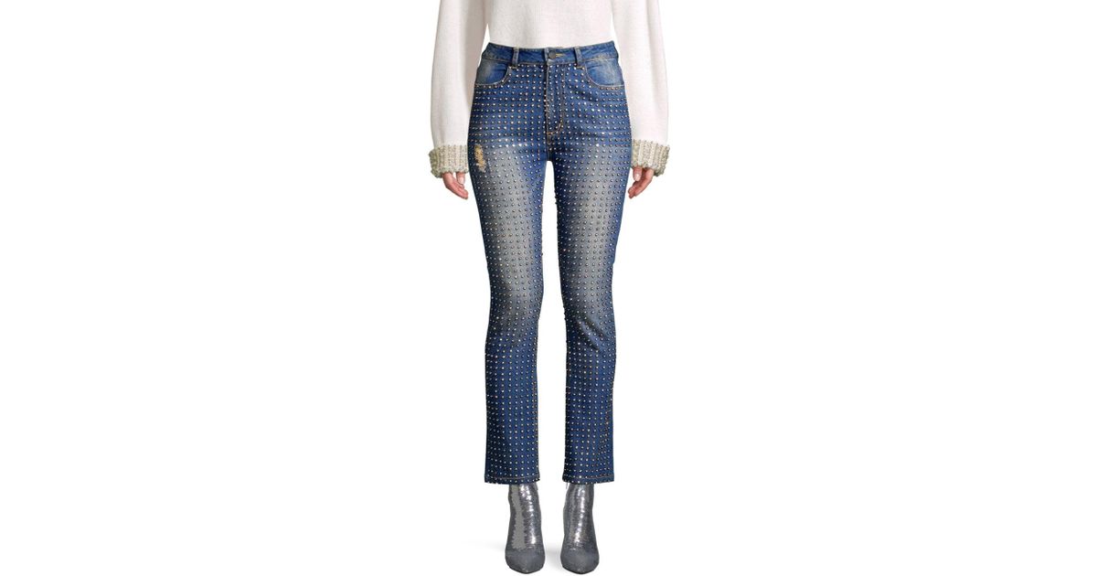 alice and olivia crystal jeans