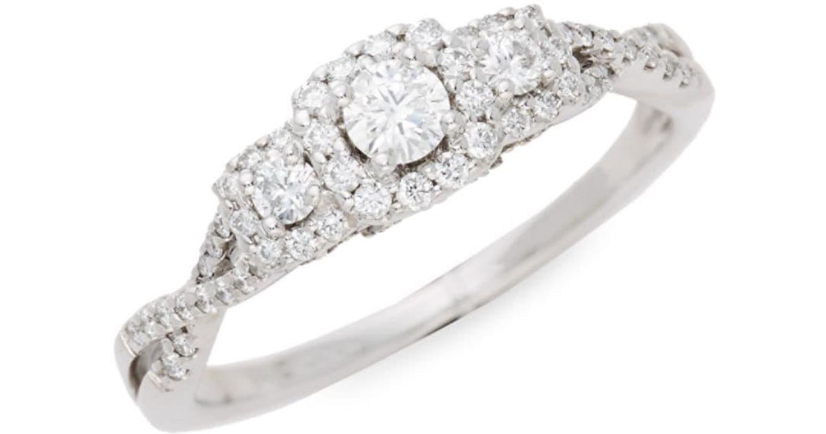 Saks Fifth Avenue Forever Beautiful 14k White Gold & Diamond Ring Lyst
