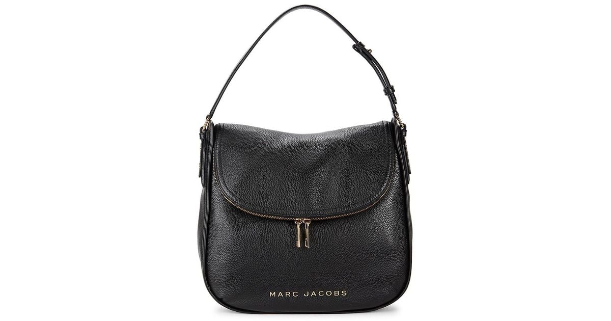 Marc Jacobs Leather Hobo Bag in Black 