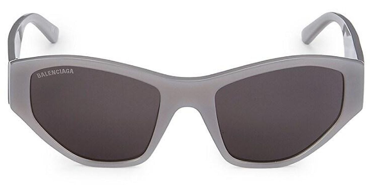 Balenciaga 54mm Geometric Sunglasses in Gray Lyst
