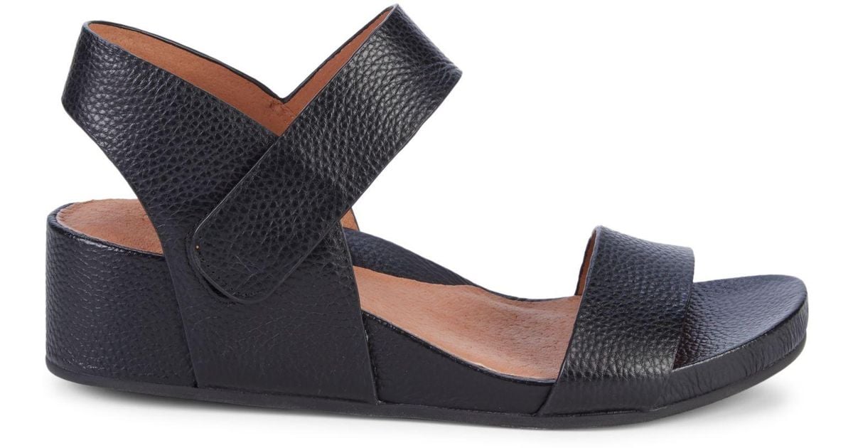 gentle souls judith leather wedge slides