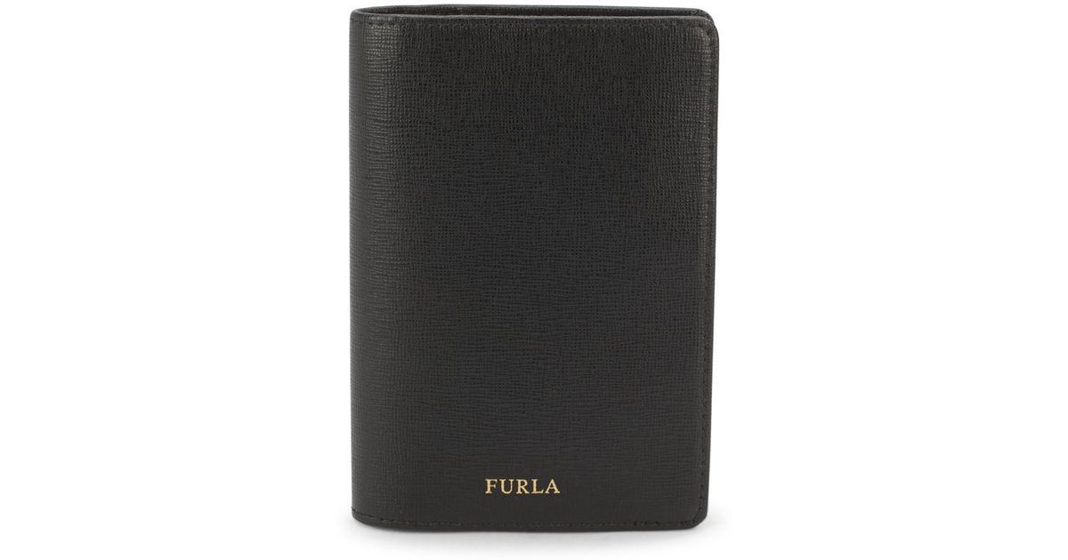 Furla Leather Passport Case in Onyx (Black) for Men | Lyst