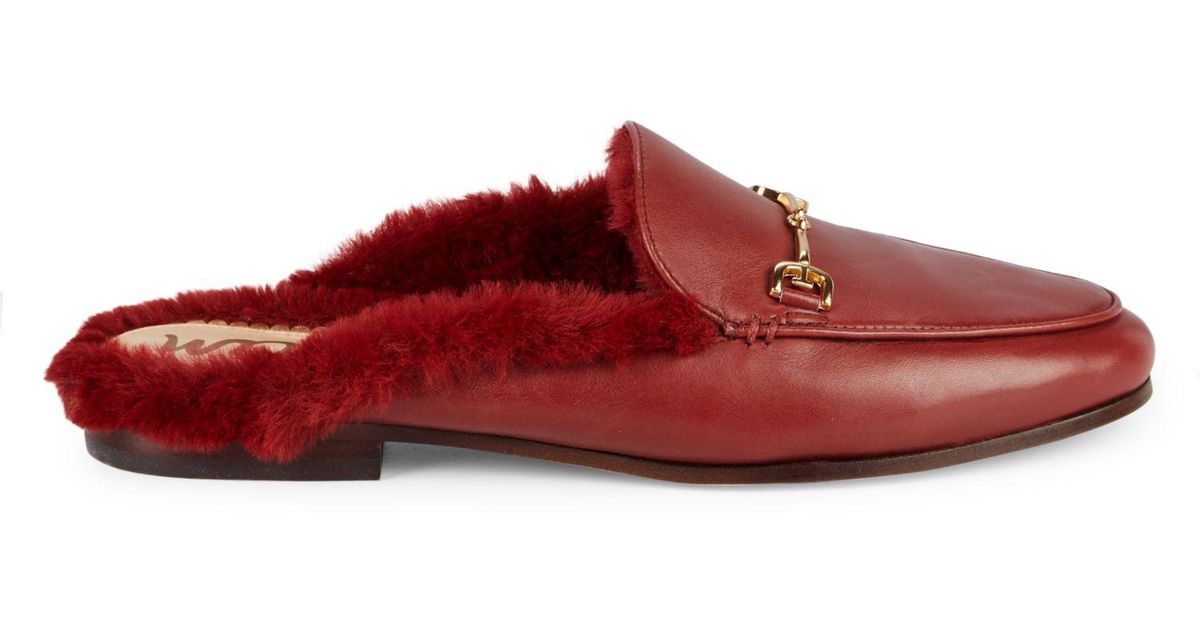 sam edelman mules with fur