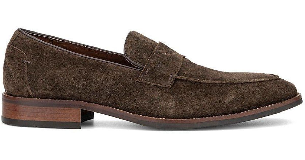 Vintage Foundry Co. Davis Suede Penny Loafers in Brown for Men | Lyst