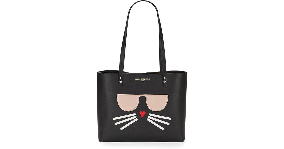 Karl Lagerfeld Maybelle Cat Tote in Black Lyst