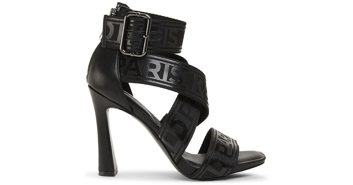 KARL LAGERFELD Paris Women's Midge Studded T-Strap Heeled Sandals - Fashion Evening Heels - View #12