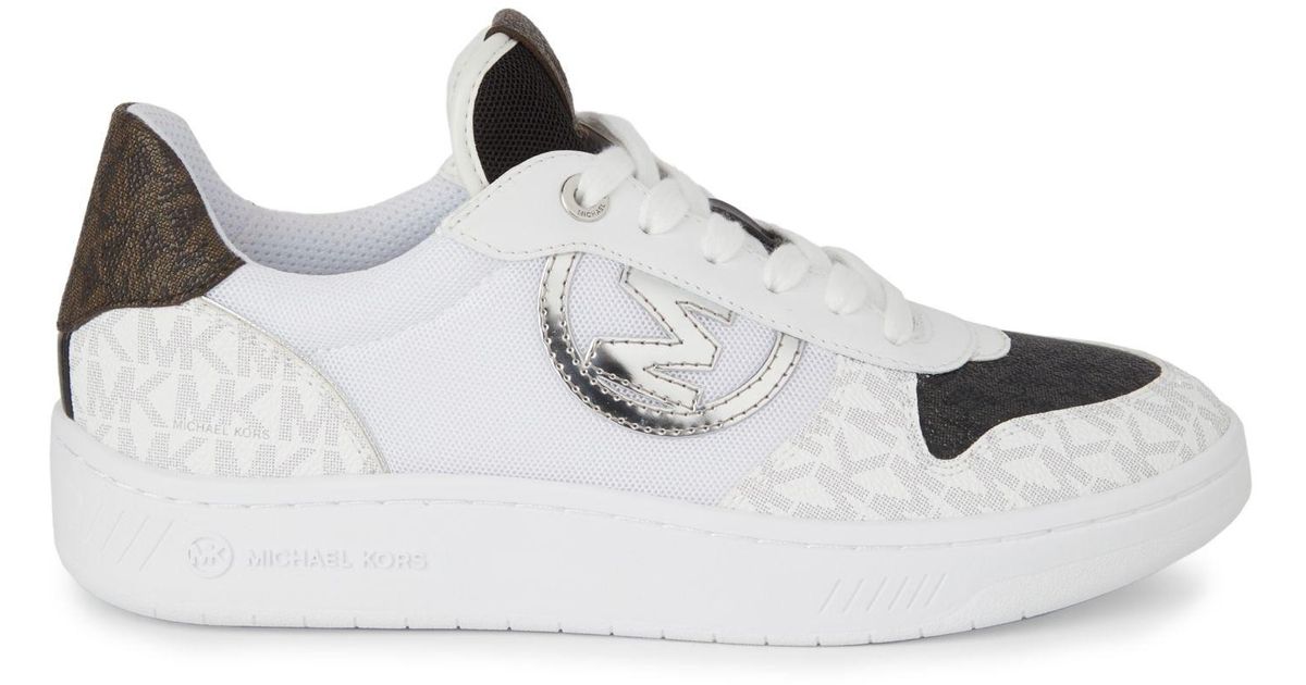 MICHAEL Michael Kors Gertie Lace-up Logo Sneakers in Bright White ...
