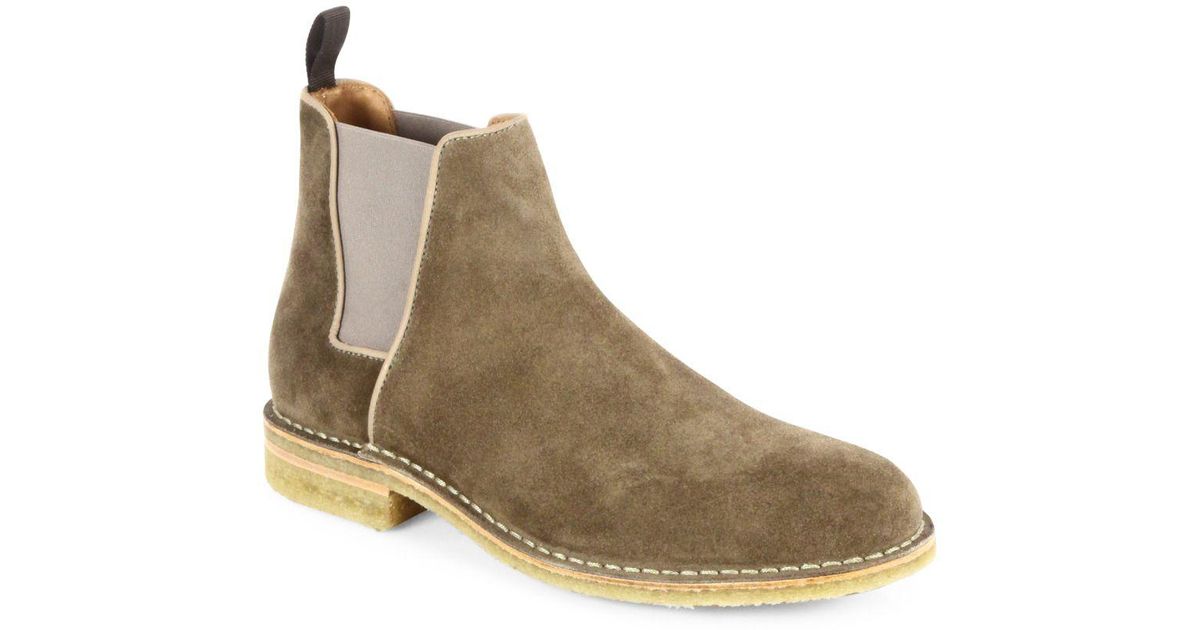 waterproof suede chelsea boots