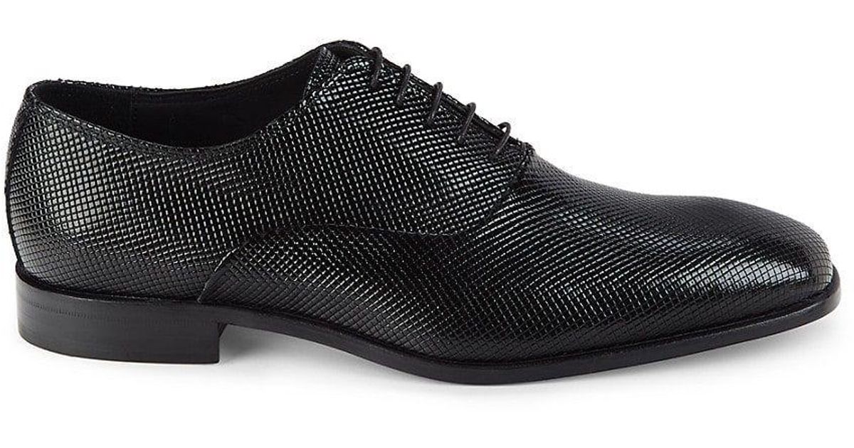 Saks Fifth Avenue Saks Fifth Avenue Bal Embossed Leather Oxford Shoes ...