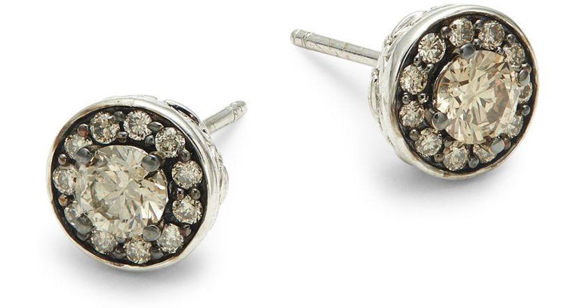 Le Vian Metallic Chocolatier Chocolate Diamonds 14k Vanilla Gold Bezel Stud Earrings Le Vian Metallic Chocolatier Chocolate Diamonds 14k Vanilla Gold Bezel Stud Earrings