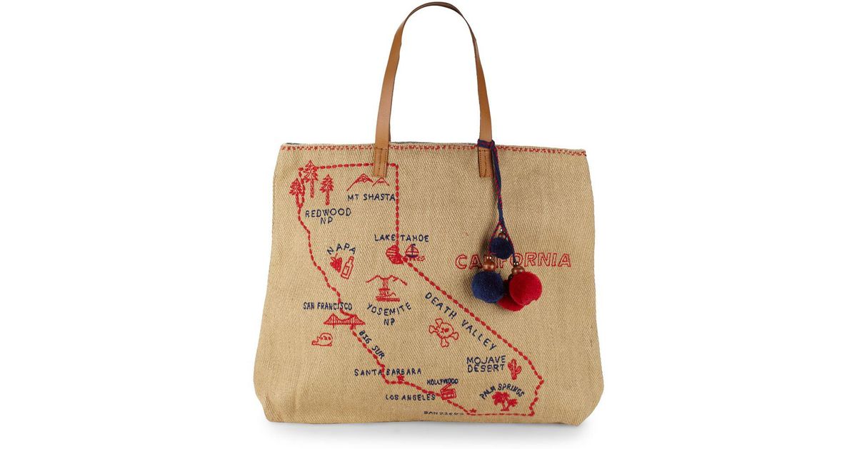 Star Mela Multicolor California Vacation Tote Bag Star Mela Multicolor California Vacation Tote Bag