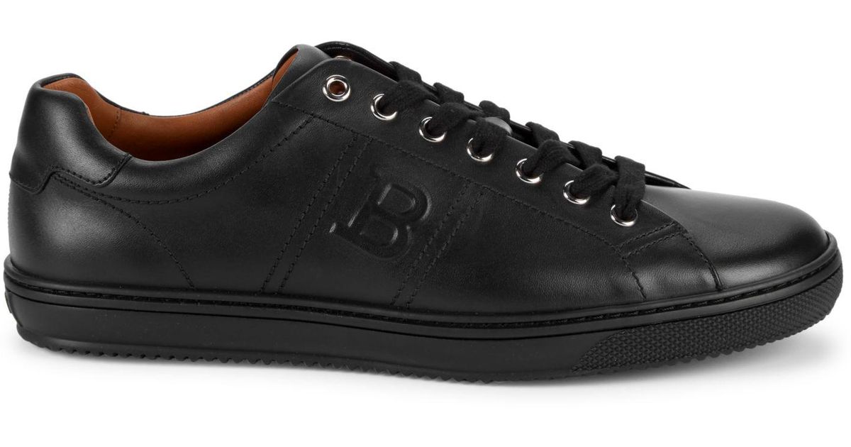 bally orivel leather sneakers