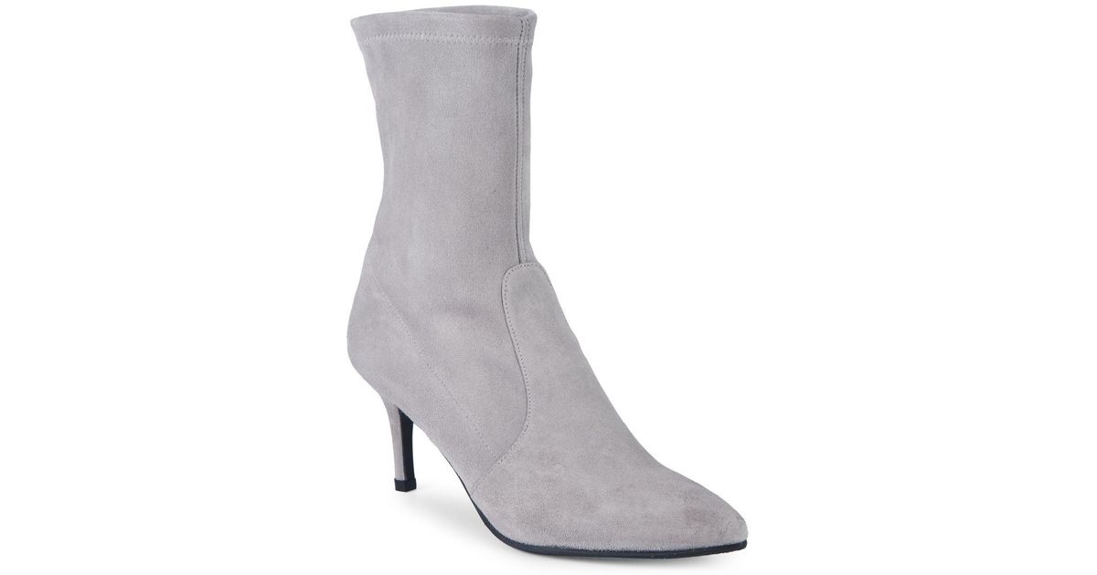 stuart weitzman snug suede kitten heel booties