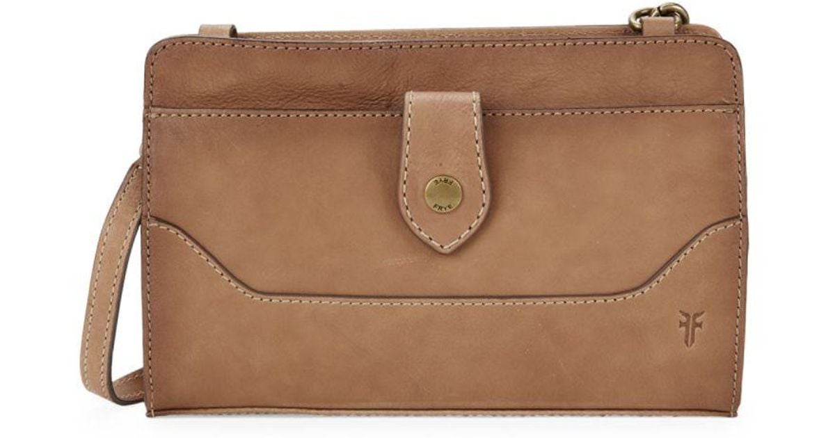 Frye Lucy Leather Crossbody Bag in Natural - Lyst