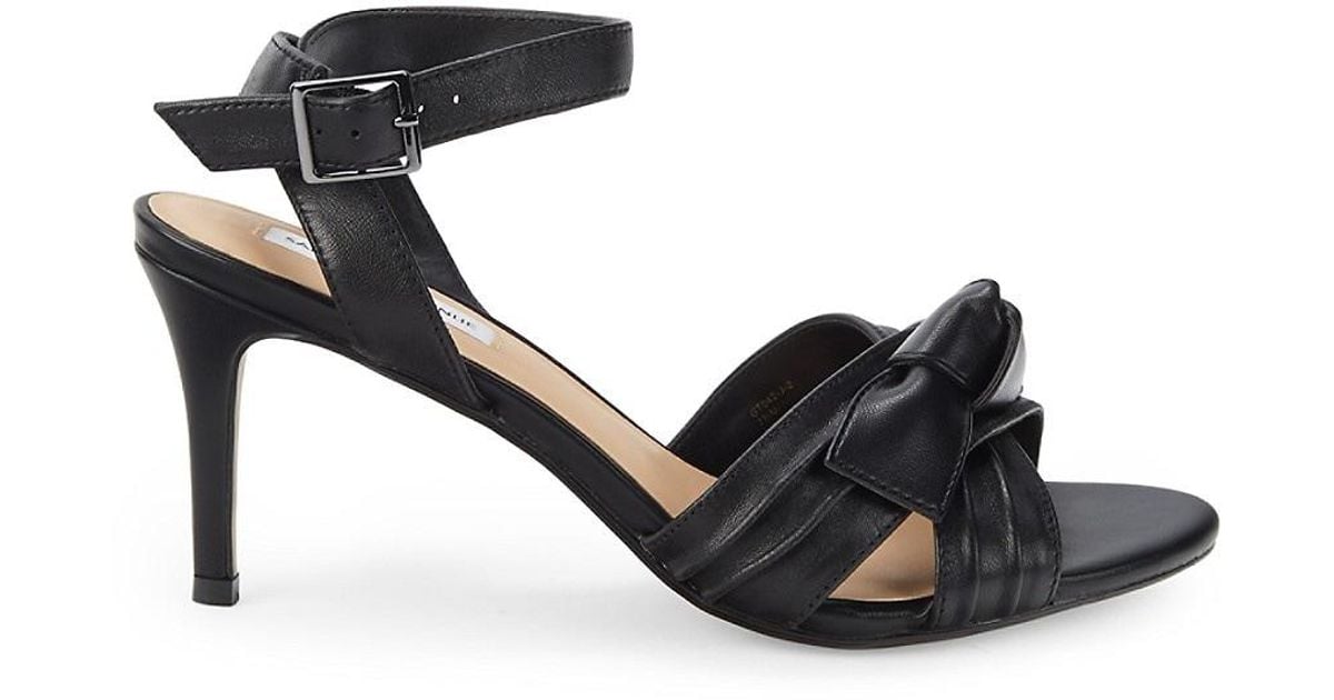 Saks Fifth Avenue Vikki Bow Leather Sandals in Black Lyst Australia