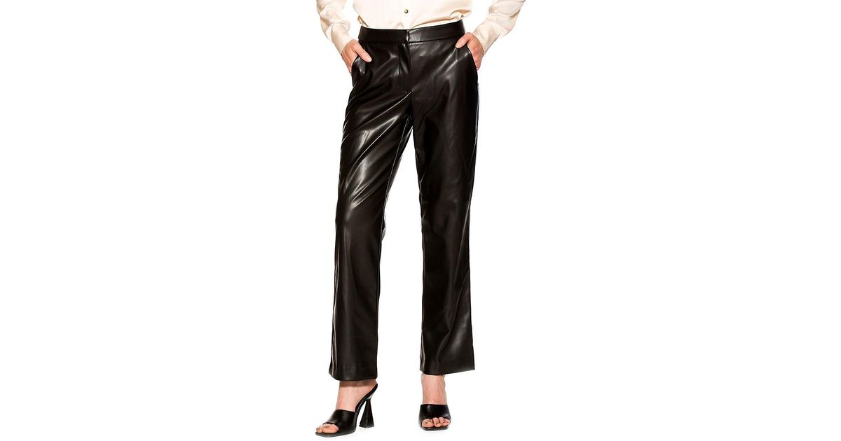 Alexia Admor Faux Leather Pants in Navy (Blue) Lyst Canada